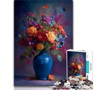 1000 Pieces Jigsaw Puzzle For Adults Teens Flower Art,Learning Educational Toys Family Games Unique Birthday And Gifts (75x50cm)