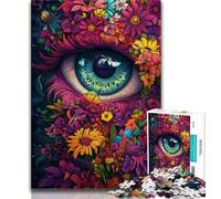1000 Pieces Jigsaw Puzzle for Adults& Teens Flower Eyes Adult Jigsaw,Birthday Present, Gifts, Wall Art for Age 14 Years Up 26x38cm
