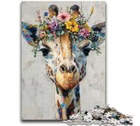 1000 Pieces Jigsaw Puzzle For Adults Teens Flower Giraffe Puzzles for Teenagers,Educational Games Home Decoration Unique Home Decor And Gifts (38x26cm)