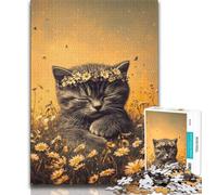 1000 Pieces Jigsaw Puzzle for Adults& Teens Flowers And Cats,Stress Reliever Staycation Kill Time Wishlist with Santa Claus (38x26cm)