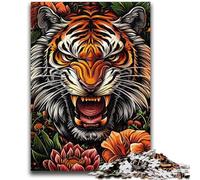 1000 Pieces Jigsaw Puzzle For Adults Teens Flowers And Tigers 1000 Piece Puzzle,Learning Educational Toys Family Games Gifts for Friends And Family (50x75cm)
