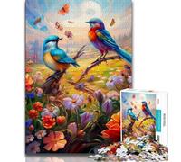 1000 Pieces Jigsaw Puzzle for Adults& Teens Flowers Birds,Learning Educational Toys Family Games Educational Game for Birthday,Chrismas (38x26cm)
