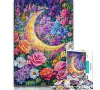 1000 Pieces Jigsaw Puzzle for Adults& Teens Flowers Moon Jigsaw,Educational Games Home Decoration Suitable for Desktop Decoration 26x38cm