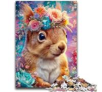 1000 Pieces Jigsaw Puzzle for Adults& Teens Flowers Squirrel Educational Family Game Deal As Gifts for The Whole Family for And Age 14 Years Up 50x75cm