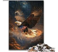 1000 Pieces Jigsaw Puzzle For Adults Teens Flying Eagle Difficult And Challenge with Matching Poster And Trivia Sheet for Age 14 50x75cm