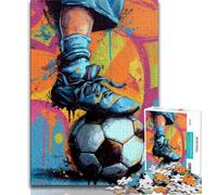 1000 Pieces Jigsaw Puzzle for Adults& Teens Football Oil Painting,Challenging To Complete But Fun And Humorous Birthday Present,Gifts,Wall Art 38x26cm