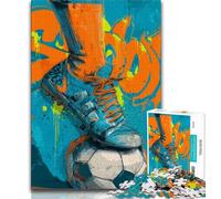 1000 Pieces Jigsaw Puzzle for Adults& Teens Football Oil Painting,Educational Games Home Decoration Is Ideal As A Gift for The Whole Family (38x26cm)
