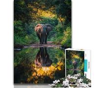 1000 Pieces Jigsaw Puzzle For Adults Teens Forest Elephants,Educational Family Game Wall Decoration Unique Birthday And Xmas Gifts 75x50cm