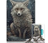 1000 Pieces Jigsaw Puzzle For Adults Teens Forest Fox Puzzles for Teenagers,Educational Games Home Decoration Unique Home Decor And Gifts 26x38cm
