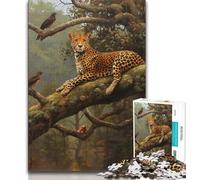 1000 Pieces Jigsaw Puzzle For Adults Teens Forest Jungle Deer Cheetah,Help The Brain Exercise Addictive Toys to Cultivate Patience Perfect Decoration (75x50cm)