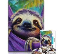 1000 Pieces Jigsaw Puzzle for Adults& Teens Forest Sloth Teenager Puzzles,Educational Games Home Decoration Suitable for Desktop Decoration (size 38x26cm)