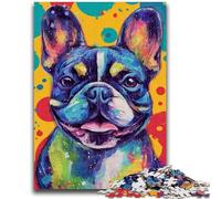 1000 Pieces Jigsaw Puzzle for Adults& Teens French Bulldog Puzzles for Teenagers,Secret Santa Gifts for Age 14 Years Up (26x38cm)