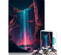 1000 Pieces Jigsaw Puzzle for Adults& Teens Futuristic Waterfall Adult Jigsaw,Stress Reliever Difficult Challenge Secret Santa Gifts 38x26cm