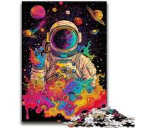 1000 Pieces Jigsaw Puzzle for Adults& Teens Galactic Astronaut Puzzles for Teenagers,Family Game Stress Reliever Difficult Challenge Suitable for Couples (38x26cm)