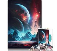 1000 Pieces Jigsaw Puzzle for Adults& Teens Galactic Universe Discover Teenager Puzzles,Family Entertainment Toys with Matching Poster And Trivia Sheet (size 75x50cm)