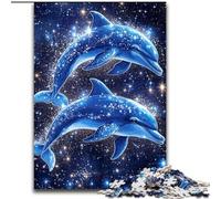 1000 Pieces Jigsaw Puzzle for Adults& Teens Galaxy Dolphin, Family Activity Unique Home Decor And Gifts for Ages 14+ (size 26x38cm)