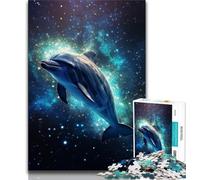 1000 Pieces Jigsaw Puzzle for Adults& Teens Galaxy Dolphin Puzzles for Adults,Unique Birthday And Gifts for And Age 14 Years Up (size 38x26cm)