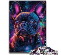 1000 Pieces Jigsaw Puzzle For Adults Teens Galaxy French Bulldog for Age 14 Years And over Beautiful Design GameBeautiful Design Game Great Gift 26x38cm