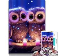 1000 Pieces Jigsaw Puzzle for Adults& Teens Galaxy Owl 1000 Piece Jigsaw,Fun Activity for Home, Rainy Days Toys, Birthday Gifts 38x26cm