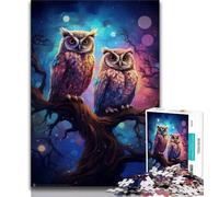 1000 Pieces Jigsaw Puzzle for Adults& Teens Galaxy Owl 1000 Pieces for Adults,Fun Games Wall Decoration Unique Birthday And Xmas Gifts (size 38x26cm)