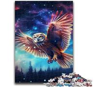 1000 Pieces Jigsaw Puzzle For Adults Teens Galaxy Owl Adult Jigsaw,Challenging Game Toys Wall Decoration Unique Birthday And Xmas Gifts (26x38cm)