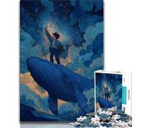 1000 Pieces Jigsaw Puzzle for Adults& Teens Galaxy Whale Teenager Jigsaw,Suitable for Desktop Decoration for And Age 14 (size 75x50cm)