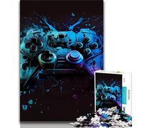 1000 Pieces Jigsaw Puzzle for Adults& Teens Gamepad Teenager Puzzles,Family Entertainment Toys with Matching Poster And Trivia Sheet (size 75x50cm)