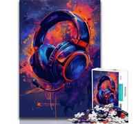 1000 Pieces Jigsaw Puzzle for Adults& Teens Gaming Headset,Stress Reliever Staycation Kill Time Wishlist with Santa Claus (75x50cm)