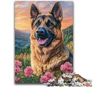 1000 Pieces Jigsaw Puzzle for Adults& Teens German Shepherd Adult Jigsaw,Educational Toys & Games for Adults And Teenagers (50x75cm)
