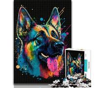 1000 Pieces Jigsaw Puzzle For Adults Teens German Shepherd Teenager Puzzles,Educational Toy Funny Family Games Unique Home Decor 50x75cm