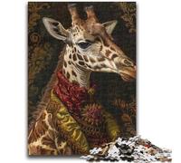 1000 Pieces Jigsaw Puzzle For Adults Teens Giraffe Art for Age 14+ Challenging To Complete But Fun And Humorous Great Gifts And Toys 50x75cm