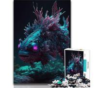 1000 Pieces Jigsaw Puzzle For Adults Teens Glowing Reef Fish Jigsaw,is Ideal As Gifts for The Whole Family Suitable for And 14 (size 75x50cm)