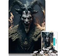 1000 Pieces Jigsaw Puzzle for Adults& Teens Goat Devil 1000 Piece Puzzle,Challenging Family Activity Games DIY Toy for Home Wall Decor Gifts (size 38x26cm)