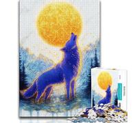1000 Pieces Jigsaw Puzzle For Adults Teens Golden Animal Wolf,Help The Brain Exercise Addictive Toys to Cultivate Patience Perfect Decoration (38x26cm)