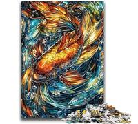 1000 Pieces Jigsaw Puzzle For Adults Teens Golden Carp Educational Games Wall Decoration Unique Birthday And Xmas Gifts 50x75cm