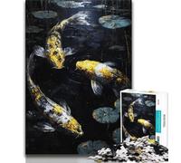 1000 Pieces Jigsaw Puzzle For Adults Teens Golden Koi,Educational Games Home Decoration Educational Game for Birthday,Chrismas (75x50cm)