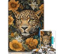 1000 Pieces Jigsaw Puzzle for Adults& Teens Golden Leopard 1000 Pieces for Adults,Challenging Game Toys Wall Decoration Unique Birthday And Xmas Gifts 38x26cm