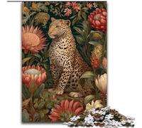 1000 Pieces Jigsaw Puzzle for Adults& Teens Golden Leopard, Elephant Toy Intellectual Game Birthday Present, Gifts, Wall Art for Ages 14+ (Size 50x75cm)