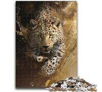 1000 Pieces Jigsaw Puzzle for Adults& Teens Golden Leopard Learning Educational Toy for Is Ideal As A Gift for The Whole Family 50x75cm