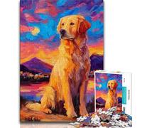 1000 Pieces Jigsaw Puzzle For Adults Teens Golden Retriever Jigsaw,Challenging Game Toys Wall Decoration Unique Birthday And Xmas Gifts (size 38x26cm)