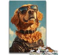 1000 Pieces Jigsaw Puzzle For Adults Teens Golden Retriever Portrait Puzzles for Adults,Educational Toy Funny Family Games Unique Home Decor (38x26cm)