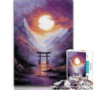 1000 Pieces Jigsaw Puzzle For Adults Teens Golden Torii Gate, Stress Reliever Difficult Challenge,is Ideal As Gifts for The Whole Family Suitable for And 14 38x26cm