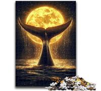 1000 Pieces Jigsaw Puzzle For Adults Teens Golden Whale Tail Puzzles for Adults,Educational Toy Funny Family Games Unique Home Decor (50x75cm)