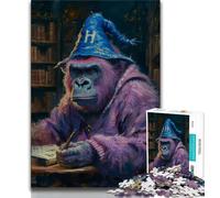 1000 Pieces Jigsaw Puzzle for Adults& Teens Gorilla Wizard,Challenging Game Toys for Is Ideal As A Gift for The Whole Family (38x26cm)