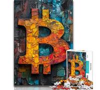 1000 Pieces Jigsaw Puzzle For Adults Teens Graffiti Bitcoin Adult Jigsaw,Family Activity Fun at Home Activities, Birthday Present,Travel Gifts (size 75x50cm)