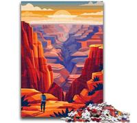 1000 Pieces Jigsaw Puzzle for Adults& Teens Grand Canyon Sunset Stress Reliever Difficult Challenge Enhance Love between Couples (size 38x26cm)