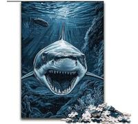 1000 Pieces Jigsaw Puzzle For Adults Teens Great White Shark Challenging Game Toys Deal As Gifts for The Whole Family for Ages 14+ 50x75cm