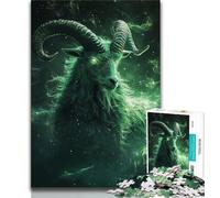 1000 Pieces Jigsaw Puzzle For Adults Teens Green Goat 1000 Piece Jigsaw,Birthday Present, Gifts, Wall Art for Ages 14+ (size 38x26cm)