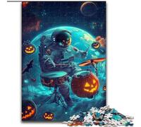 1000 Pieces Jigsaw Puzzle For Adults Teens Halloween Astronaut, for 14+ Challenging Game As A Gift for The Whole Family And Friends (Size50x75cm)