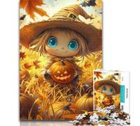 1000 Pieces Jigsaw Puzzle for Adults& Teens Halloween Scarecrow 1000 Piece Jigsaw,Challenging Game Gifts for Is Ideal As A Gift for The Whole Family 50x75cm